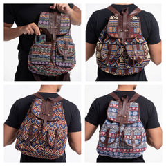 Assorted set of 4 Ethnic Aztec Festival Boho Backpack