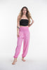 Solid Color Harem Pants in Pink