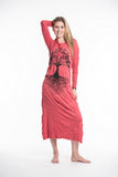 Wholesale Sure Design Womens Tree Of Life Long Sleeve Hoodie Dress Red - $13.00