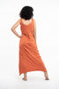 Sure Design Womens Lotus Mandala Scoop Neck Tank Dress Orange
