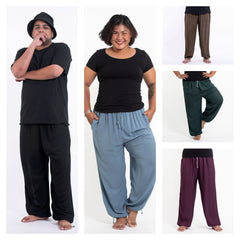 Assorted set of 10 Unisex Plus Size Solid Color Drawstring Yoga Massage Pants