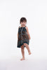 Kids Paisley Feathers Tank Dress in Green