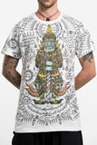 Wholesale Mens Big Guardian Demon Tattoo T-Shirt in White - $9.00