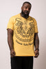 Plus Size Sure Design Men's Thai Tattoo T-Shirt Yellow