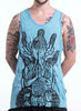 Sure Design Men's See No Evil Buddha Tank Top Turquoise