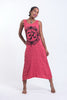 Sure Design Womens Infinitee Ohm Scoop Neck Tank Dress Red
