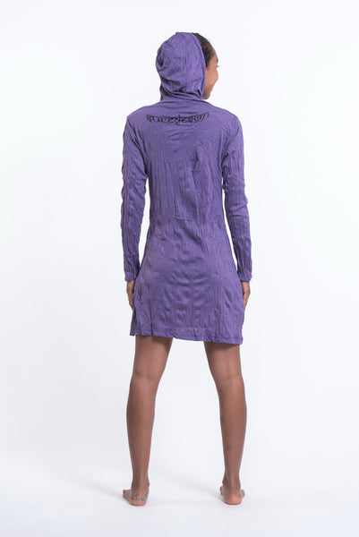 Purple hoodie top dress