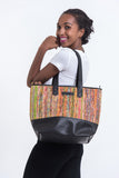 Wholesale Upcycled Tote Bag Rubber Canvas Multi - $22.50