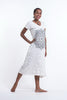 Sure Design Womens Lotus Mandala V Neck Tee Dress White