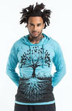 Wholesale Sure Design Unisex Tree of Life Hoodie Turquoise - $12.00