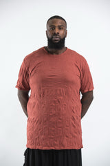 Plus Size Sure Design Men's Blank T-Shirt Brick