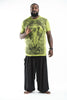 Plus Size Sure Design Men's Wild Elephant T-Shirt Lime
