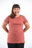 Wholesale Plus Size Sure Design Women's Blank T-Shirt Brick - $11.00