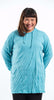 Plus Size Sure Design Unisex Blank Hoodie Turquoise