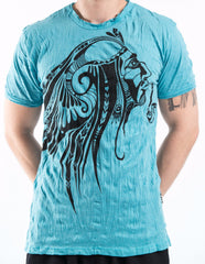 Sure Design Men's Indian Chief T-Shirt Turquoise