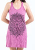 Sure Design Women's Lotus Mandala Tank Dress Pink