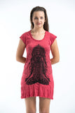 Wholesale Sure Design Women's Ganesh Mantra Dress Red - $9.50