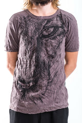 Sure Design Men's Lions Eye T-Shirt Brown