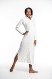 Wholesale Sure Design Womens Solid Long Sleeve Hoodie Dress White - $13.00