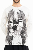 Wholesale Sure Design Unisex Happy Dog Long Sleeve T-Shirt White - $10.00
