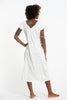 Sure Design Womens Sacred Geometry Mandala V Neck Tee Dress White