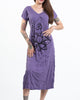 Sure Design Womens Lotus Om V Neck Tee Dress Purple