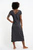 Sure Design Womens Sacred Geometry Mandala V Neck Tee Dress Black