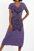 Sure Design Womens Sacred Geometry Mandala V Neck Tee Dress Purple