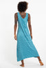 Sure Design Womens Om Tree Long Tank Dress in Turquoise