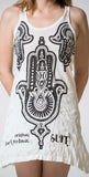 Wholesale Sure Design Women's Three Hands Tank Dress White - $6.30