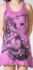 Sure Design Women's Ganesh Painting Tank Dress Pink