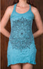 Sure Design Women's Lotus Mandala Tank Dress Turquoise
