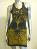 Sure Design Women's Tree Of Life Tank Dress Gold on Black