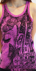 Sure Design Women's Butterfly Buddha Tank Top Pink