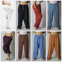 Assorted set of 10 Unisex Solid Color Drawstring Yoga Massage Pants BESTSELLER