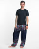 Floral Unisex Harem Pants in Blue