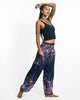 Floral Unisex Harem Pants in Blue