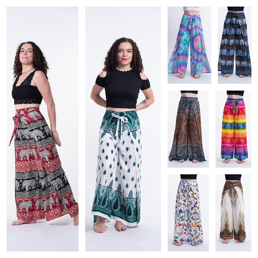 Assorted set of 10 Printed Palazzo Wrap Pants – Sure Design Wholesale