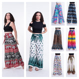 Wholesale Assorted set of 10 Printed Palazzo Wrap Pants - $110.00