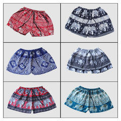 Assorted set of 10 Printed Drawstring Mini Shorts