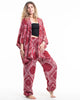 Unisex Patchwork Paisley Lounge Set in Red
