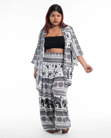 Unisex Parade Elephant Lounge Set in White