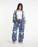 Wholesale Unisex Diamond Elephant Lounge Set in Blue - $18.50