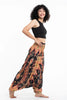 Peacock Paisley Drop Crotch Harem Pants in Black
