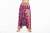 Peacock Paisley Drop Crotch Harem Pants in Pink