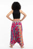 Peacock Paisley Drop Crotch Harem Pants in Pink