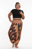 Wholesale Plus Size Peacock Paisley 2-in-1 Jumpsuit Harem Pants in Black - $14.00