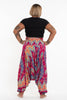 Plus Size Peacock Paisley 2-in-1 Jumpsuit Harem Pants in Pink