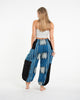 Two Tone Thai Hill Tribe Fabric Unisex Cotton Pants in Blue