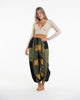 Two Tone Thai Hill Tribe Fabric Unisex Cotton Pants in Green